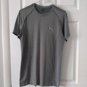 Puma Mens Gray EvoKnit Gym Shirt NWOT